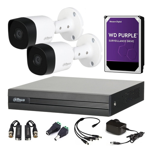 Kit Dvr 4ch Seguridad Dahua 720p + 2 Camaras + 1 Tb Martinez