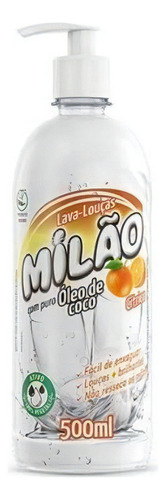 Lava Louças Líq. Milão Com Puro Óleo De Coco - Cítrico 500ml