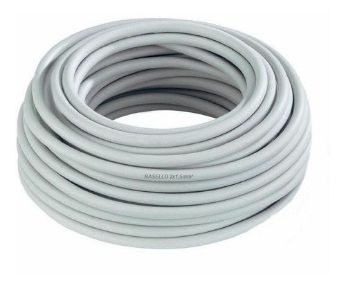 Cable Tipo Taller Tpr 2x1,5 Mm Blanco X50 Mts 