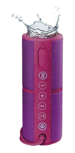 Caixa De Som Resistente A Agua Bluetooth Waterproof Rosa