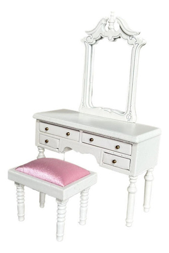 Nova Taburete De Tocador For Casa De Muñecas A Escala 1:12,