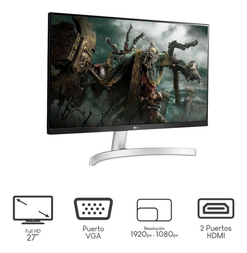 Imagen 2 de 5 de Monitor Gamer LG 27 Sin Bordes Ips 1080p 75hz 1ms Freesync