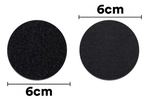 Imagem 4 de 9 de Velcro Adesivo 60mm Preto Com Adesivo Antiderrapante Tapete