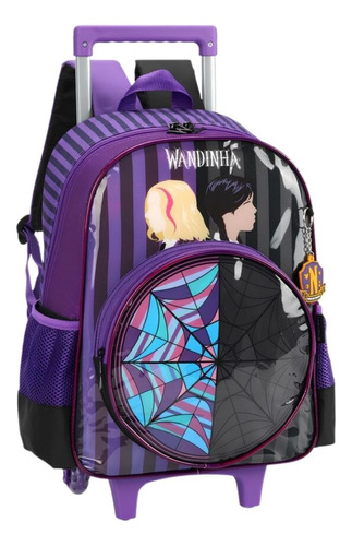 Mochila Rodinha Luxcel Wandinha Roxo