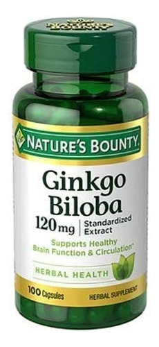 Nature's Bounty Ginkgo Biloba 120 Mg 100 Ea