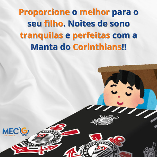 Cobertor Vai Corinthians Manta Quente Cama Solteiro Curintia