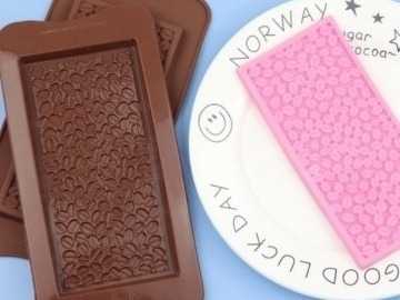 Molde Silicona Tableta Chocolate Textura Granos De Café