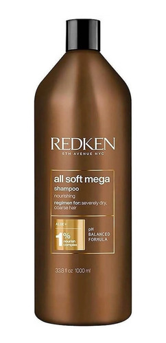 Shampoo Nutritivo Cabello Seco Redken All Soft Mega 1000ml