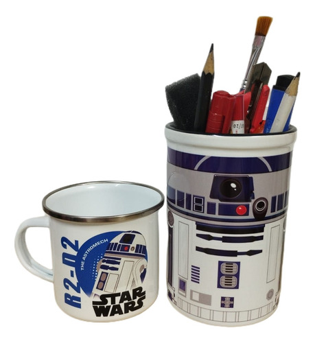 Set Taza Y Portalápices Star Wars R2d2