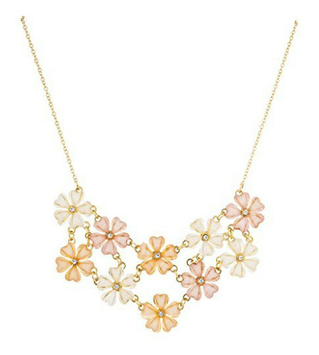 Collar Lux Accesorios Brillo Flor Floral Collar De La Declar