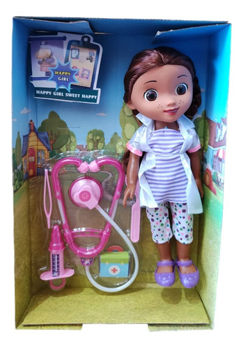 Muñeca Doctora Juguetes Con Accesorios Articulada Y Sonido