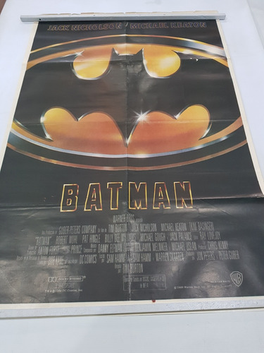 Antiguo Afiche Batman Película Warner Burton 1989 Mag 59817