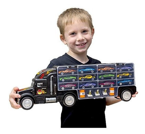 Imagen 3 de 4 de Bigdaddy Tractor Trailer Car Collection Case Carrier Transpo