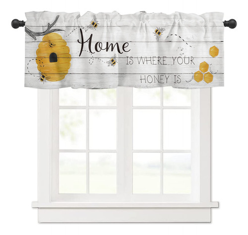 Bees Honey - Cortina De Cenefa Para Ventana Home Is Where Yo