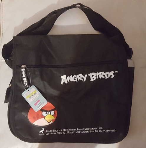 Bolso Escolar Angry Birds Con Etiqueta!