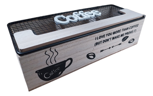  Caja Para Te De Madera Coffe 3  Espacios 7130-6