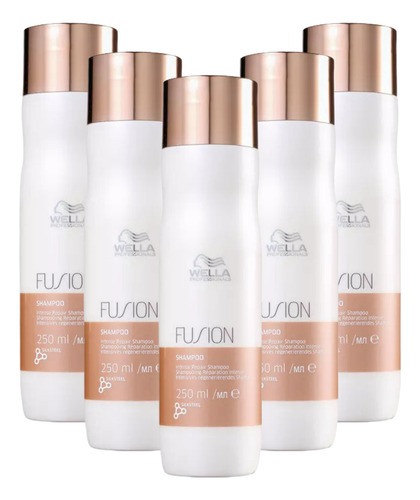 Wella Kit Fusion Restauração Shampoo 250ml (5 Unidades)