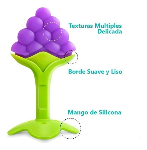 Mordedor De Silicona Rasca Encías Bebé Frutas Set 3pcs