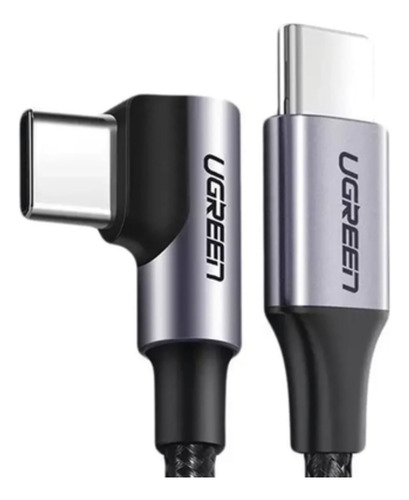 4 Cables Ugreen Usb-c A Usb-c 1 M Ángulo Recto 60w 50123