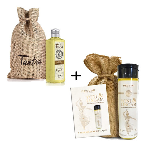 Óleo Massagem Tântrica Yoni Lingam E Bergamota Kit 2