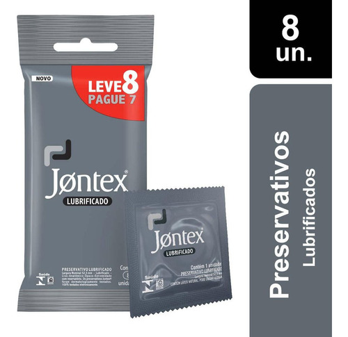 Preservativo Lubrificado Jontex C/8 Camisinhas (l8p7)