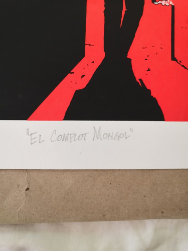 Litografia Autografiada, Comic El Complot Mongol - Portada (Usado)