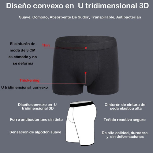 4pzs Algodón Hombre Calzones Ropa Interior Para Hombre