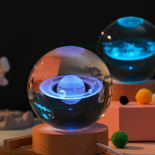 Clouds - Bola Única De 8 Cm - Lâmpada 3d Crystal Ball Galaxy