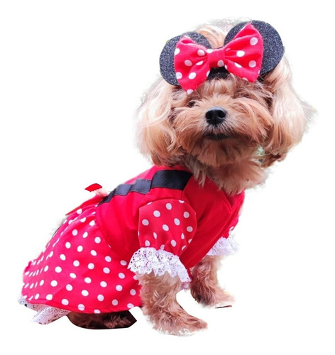 Disfraz De Minnie Mouse Para Perro Pequeño (talla 2 - 8)