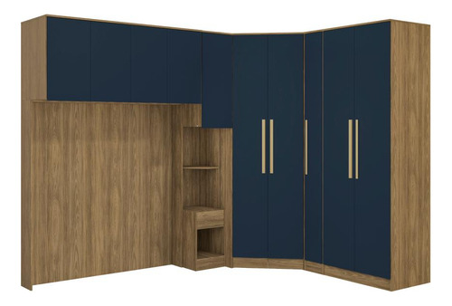 Quarto Modular Kappesberg Adapt Azul 7 Pç 296cm X 210cm