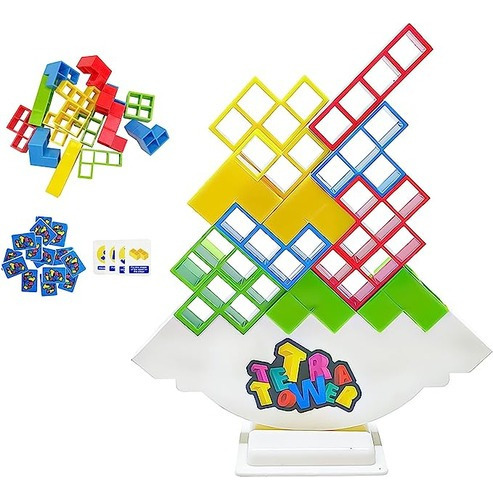 Torre Tetris Juego De Equilibrio Didáctico Tetra Tower 48pcs