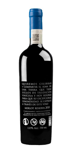 Imagen 2 de 2 de Vino Tinto Reserva Merlot La Santísima Trinidad 750ml