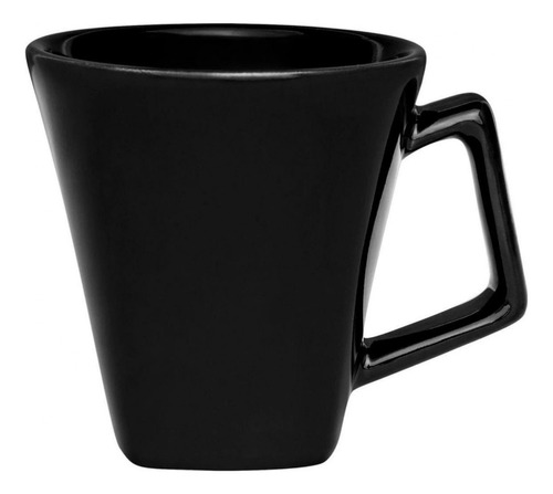 Jogo De 6 Caneca Quartier Black 220 Ml - Oxford Porcelanas