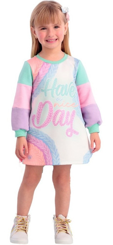 Vestido Infantil Inverno Crochet Lovers Mon Sucré 22366 B.e.