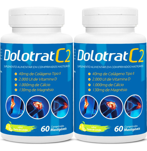 2x Dolotrat C2 Colageno Tipo 2 40mg + Vitaminas 60 Comps