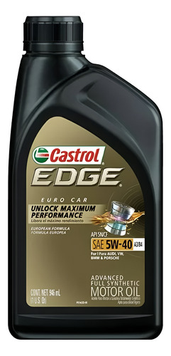 Aceite Sintético Castrol Edge 5w-40 946ml Bidón