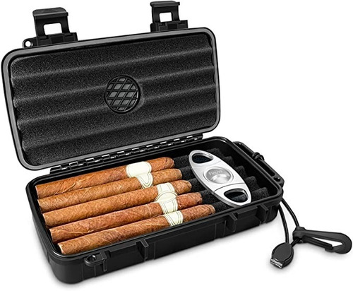 Estuche Portátil Cigarro Impermeable Hermético Habano Viaje