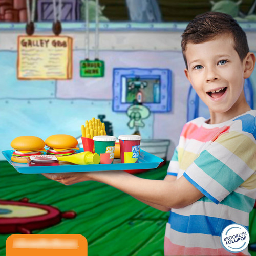 Juego De Cocina Lollipop Spongebob Modelo Krabby Patty Color