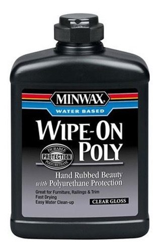 Minwax 409160000 Base De Agua Wipe-on Poly, Pinta, Gloss.