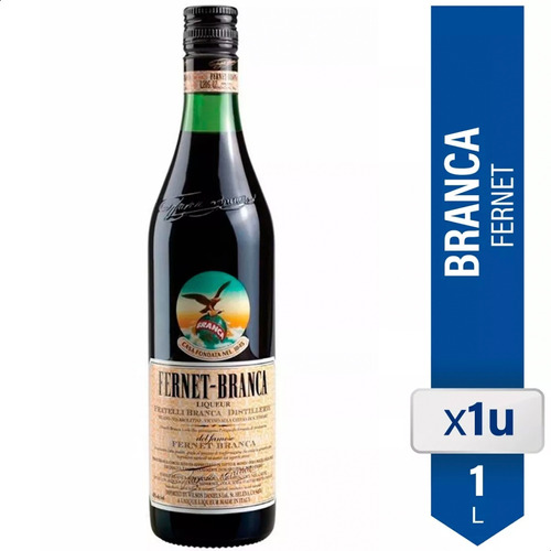 Fernet Branca X 1 Litro Botella 1000ml Bebidas 01almacen 