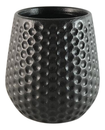 Maceta Ceramica 12x12x12.5cm  Dots  Negro