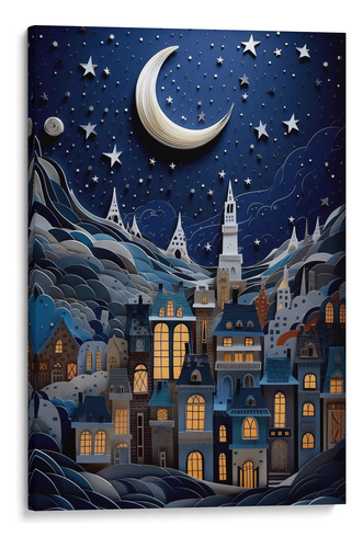 Canvas Lab Cuadro Noche Estrellada En Papel 80x120