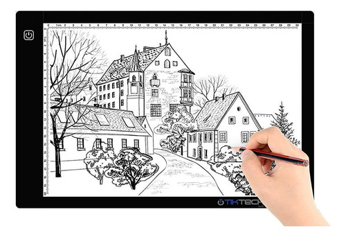 Almohadilla Artcraft Led Blanca A4 Caja De Luz Para Pintar Y