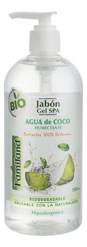 Familand Jabon Gel Spa Dosificador 500ml Agua De Coco