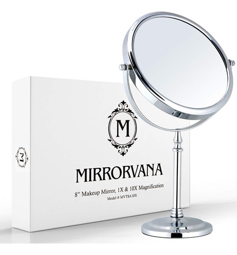 Mirrorvana Espejo De Maquillaje Grande De Doble Cara Con Aum