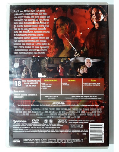 Dvd Halloween O Início Rob Zombie Versão Estendida