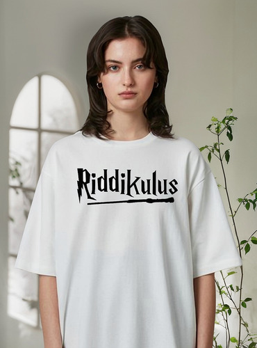 Remera Unisex Harry Potter Riddikulus Personalizada Algodón