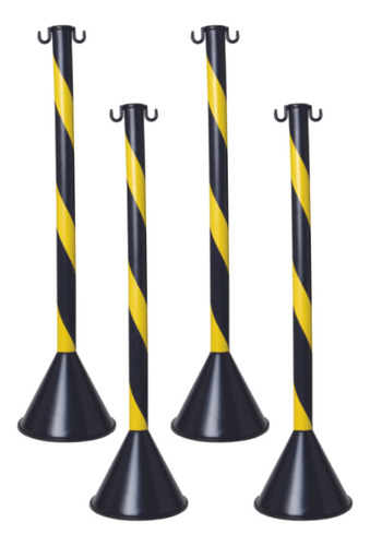 Kit Pedestal Para Sinalização Zebrado - Kteli C/ 4 Unidades