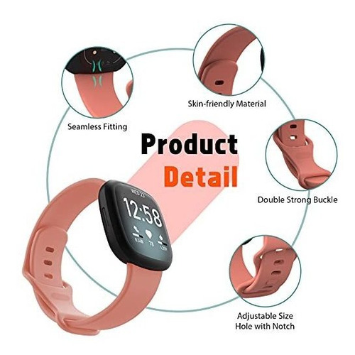 Imagen 4 de 7 de 17 Paquete Compatible Con Fitbit Versa 3 Bandas Fitbit ...
