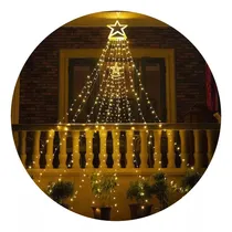 Comprar Luces Cascada Arbol Amarillo De Navidad Estrella Guirnalda Luces Led Luces Decorativas Navidad Cascada Adornos Navideños Luces Led Guirnaldas Navideñas Qatarshop